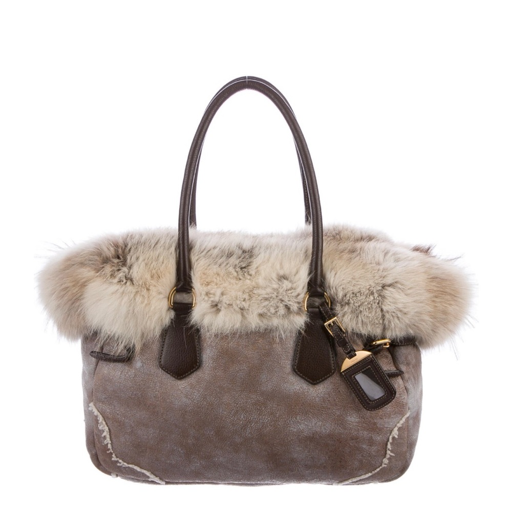 Gorgeous Prada fox and shearling bag